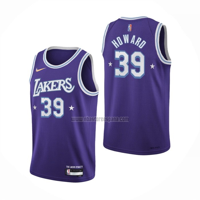 Camiseta Los Angeles Lakers Dwight Howard NO 39 Ciudad Edition 2021-22 Violeta
